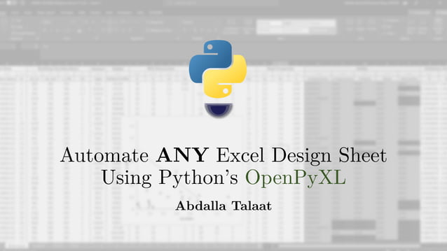 Automate ANY Excel Design Sheet Using python’s openpyxl.pdf