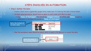 Automation of certificate writing (E-Certificate) | PPT