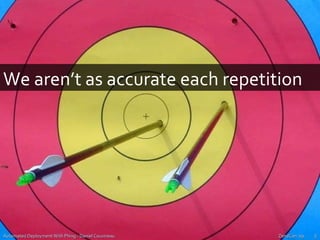 We aren’t as accurate each repetitionZendCon '09Automated Deployment With Phing - Daniel Cousineau5