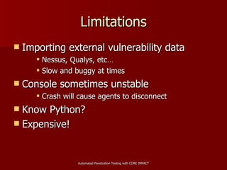 Automated Penetration Testing With Core Impact | PPT