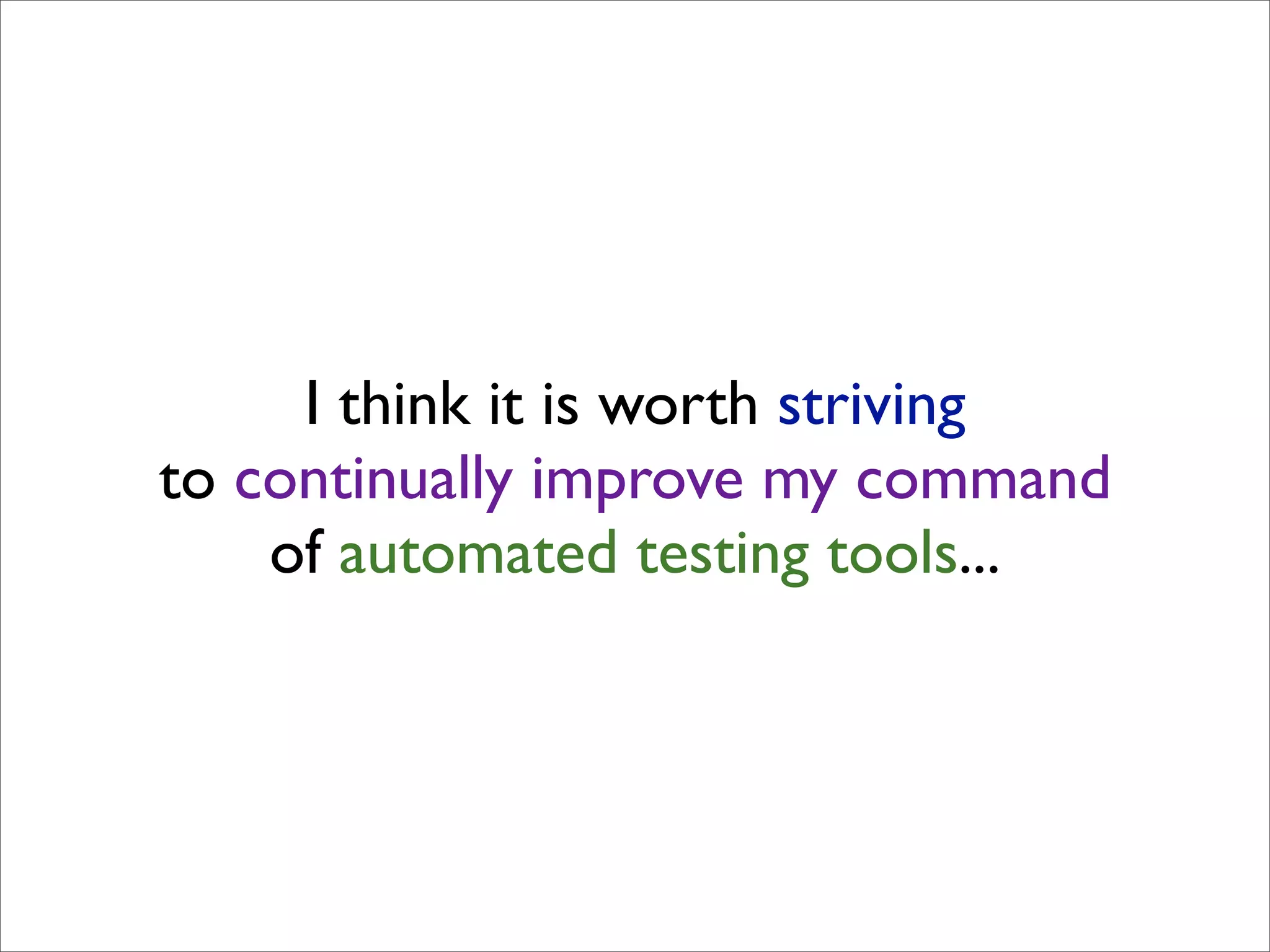 Automated Testing with Ruby