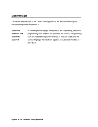 Automated testing handbook from Linda Hayes | PDF