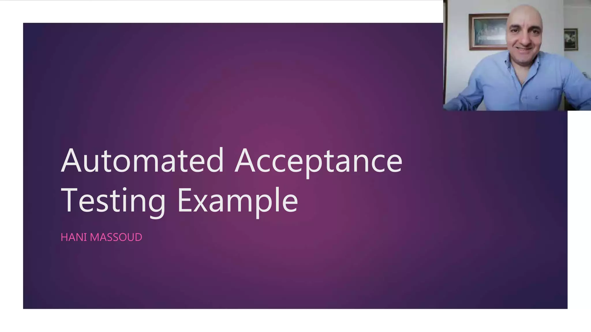 Automated Acceptance Testing Example | PPT