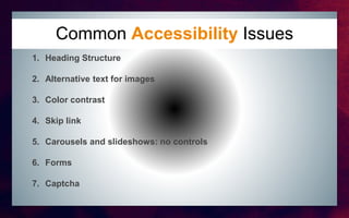 Automated accessibility testing via pa11y | PPTX