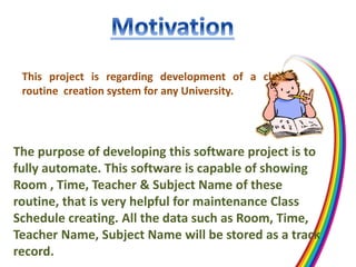Automated computerized class routine | PPTX