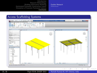 Automated construction layout and simulation of concrete formwork ...