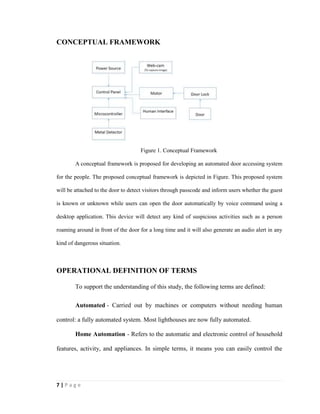 Conceptual Framework Example Arduino Automated Door Lock System using Arduino Uno Chapter 1-5.docx