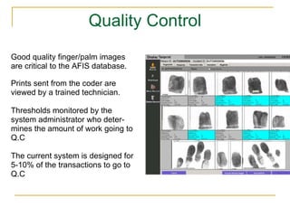 Automated Fingerprint Identification Systems | PPT