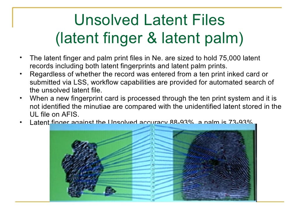 Automated Fingerprint Identification Systems