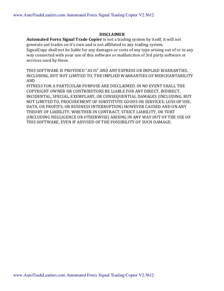 Forex signal copier service
