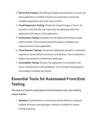 Automated Front End Testing_ Navigating Types and Tools for Optimal Web ...