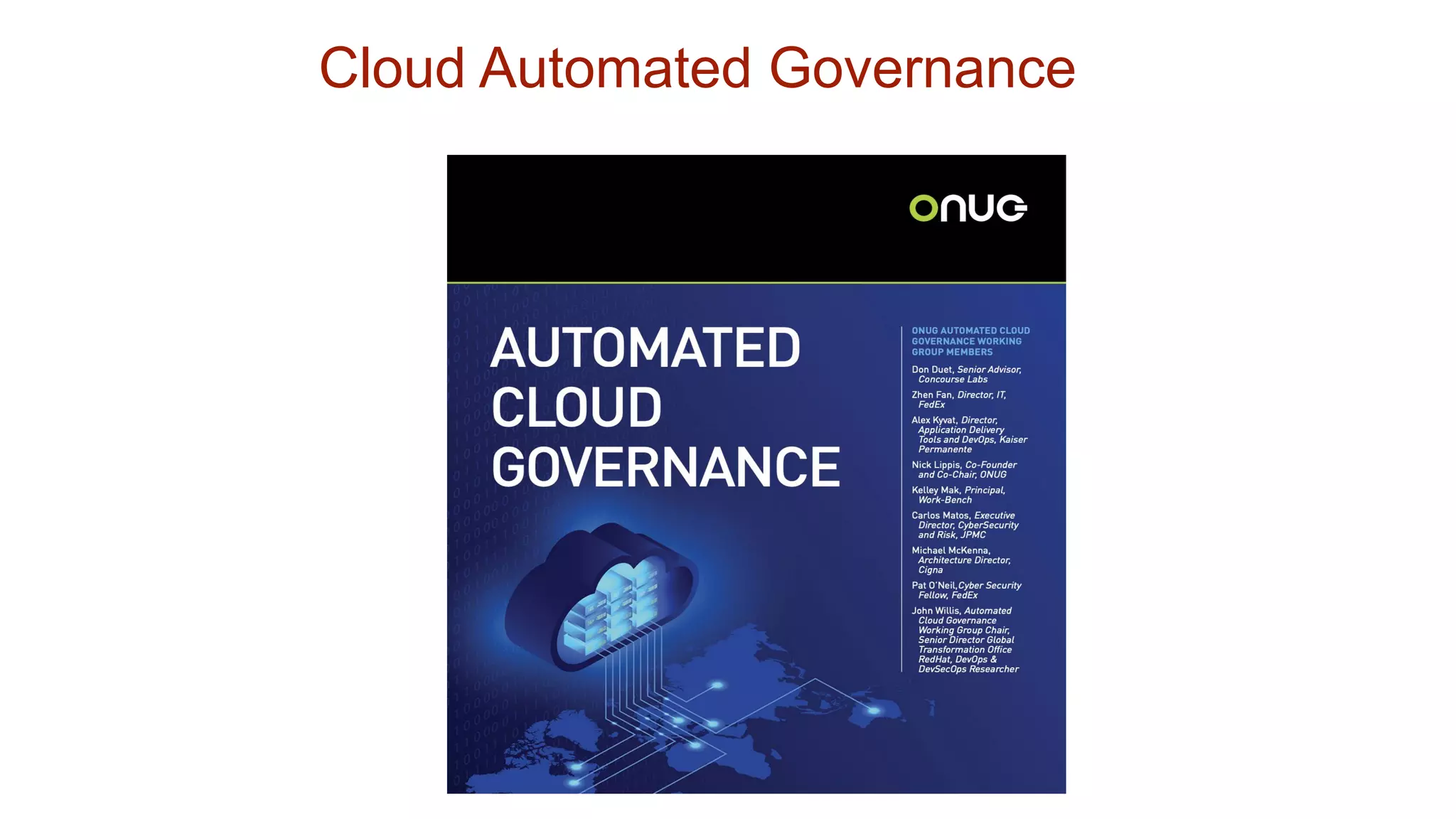 Cloud Automated Governance
 