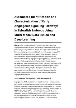 Automated Identification and Characterization of Early Angiogenic ...