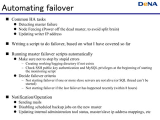 Log Off Script Failure Mysql-MHA | PDF