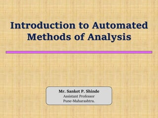 Automated Method of Analysis | PDF