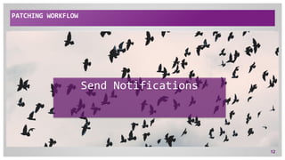 PATCHING WORKFLOW
12
Send Notifications
 