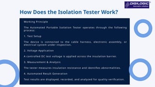 Isolation Testing Mocking Automated Portable Isolation Tester for Cable Harness Testing | PPTX
