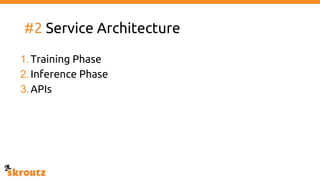 #2 Service Architecture
1.Training Phase
2.Inference Phase
3.APIs
 