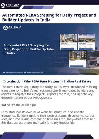 Automated RERA Data Scraping for Daily Builder Updates in India.pptx