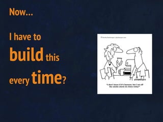 Now…
I have to
buildthis
every time?
 