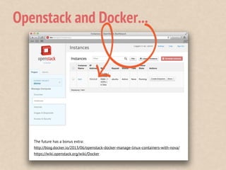 Openstack and Docker...
The future has a bonus extra:
http://blog.docker.io/2013/06/openstack-docker-manage-linux-containers-with-nova/
https://wiki.openstack.org/wiki/Docker
 