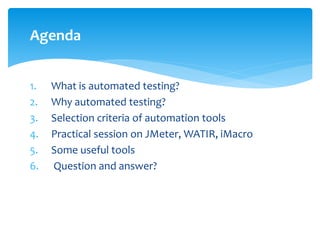 Automated software testing | PPT