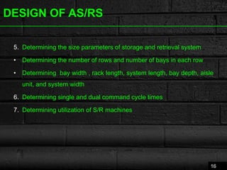 S R Machine Automated storage and retrieval systems | PPTX