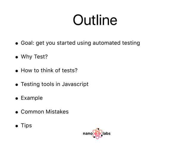 Automated testing in javascript | PPT