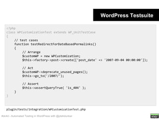 Automated Testing in WordPress, Really?!