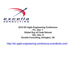 http://dc-agile-engineering-conference.eventbrite.com/
 