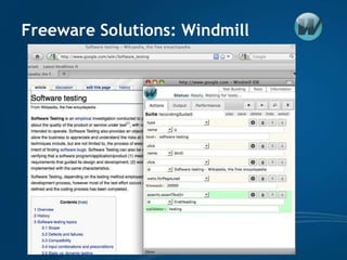 Example based on Selenium RCCommercial SolutionsIBM: Rational Functional Tester