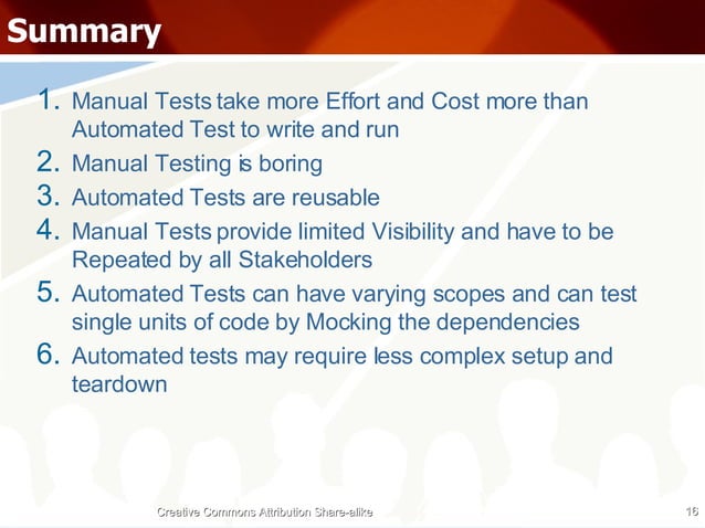 Automated testing vs manual testing ppt