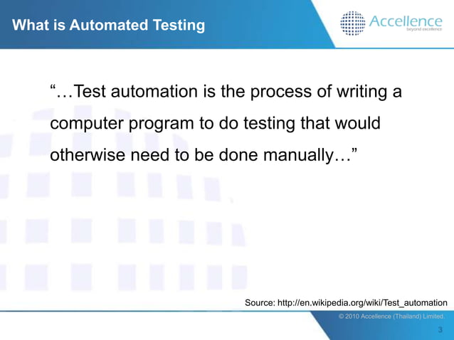 Automated testing web application | PPTX