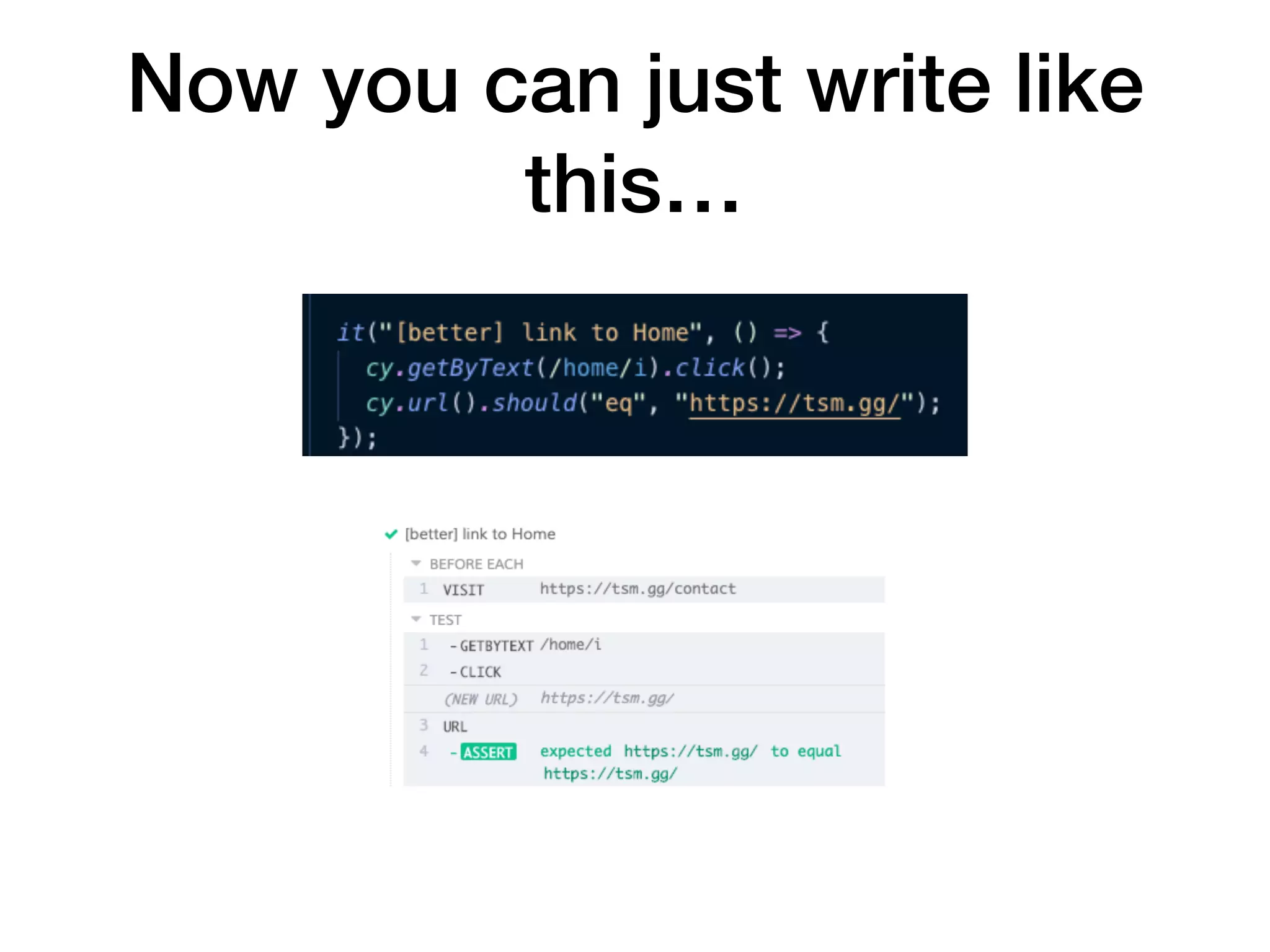 Now you can just write like this… 