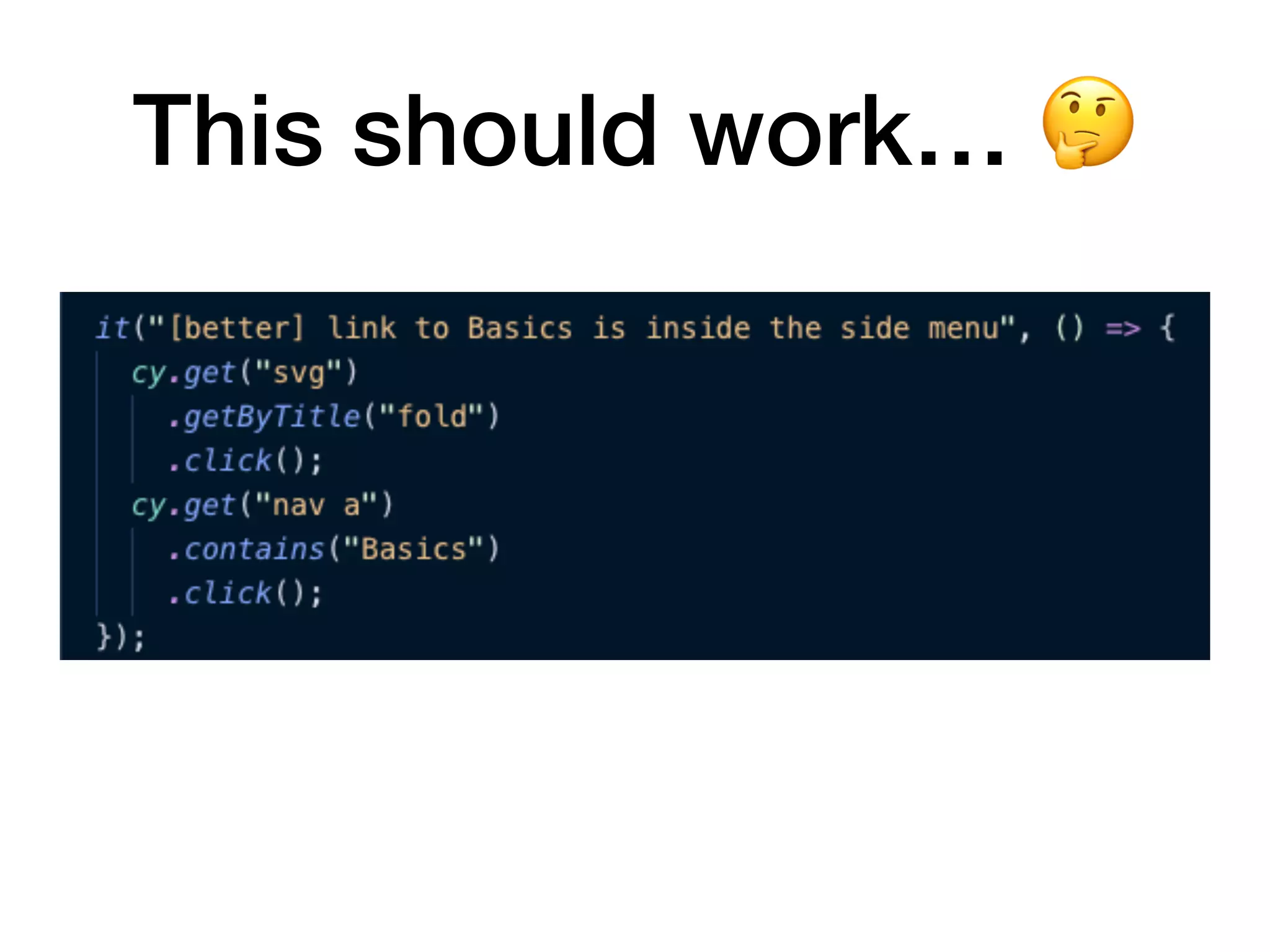 This should work… 🤔 