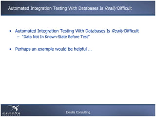 Automated Integration Testing With Databases Is Really Difficult




• Automated Integration Testing With Databases Is Rea...