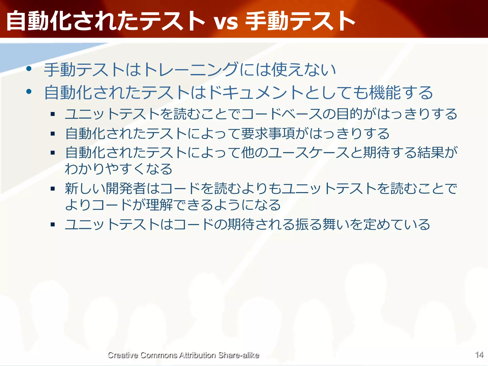 ⾃自                                        vs ⼿手

 •  ⼿手
 •  ⾃自
     §                                                  ⽬目
     §  ⾃自
     §  ⾃自

     § 

     § 




              Creative Commons Attribution Share-alike        14
 