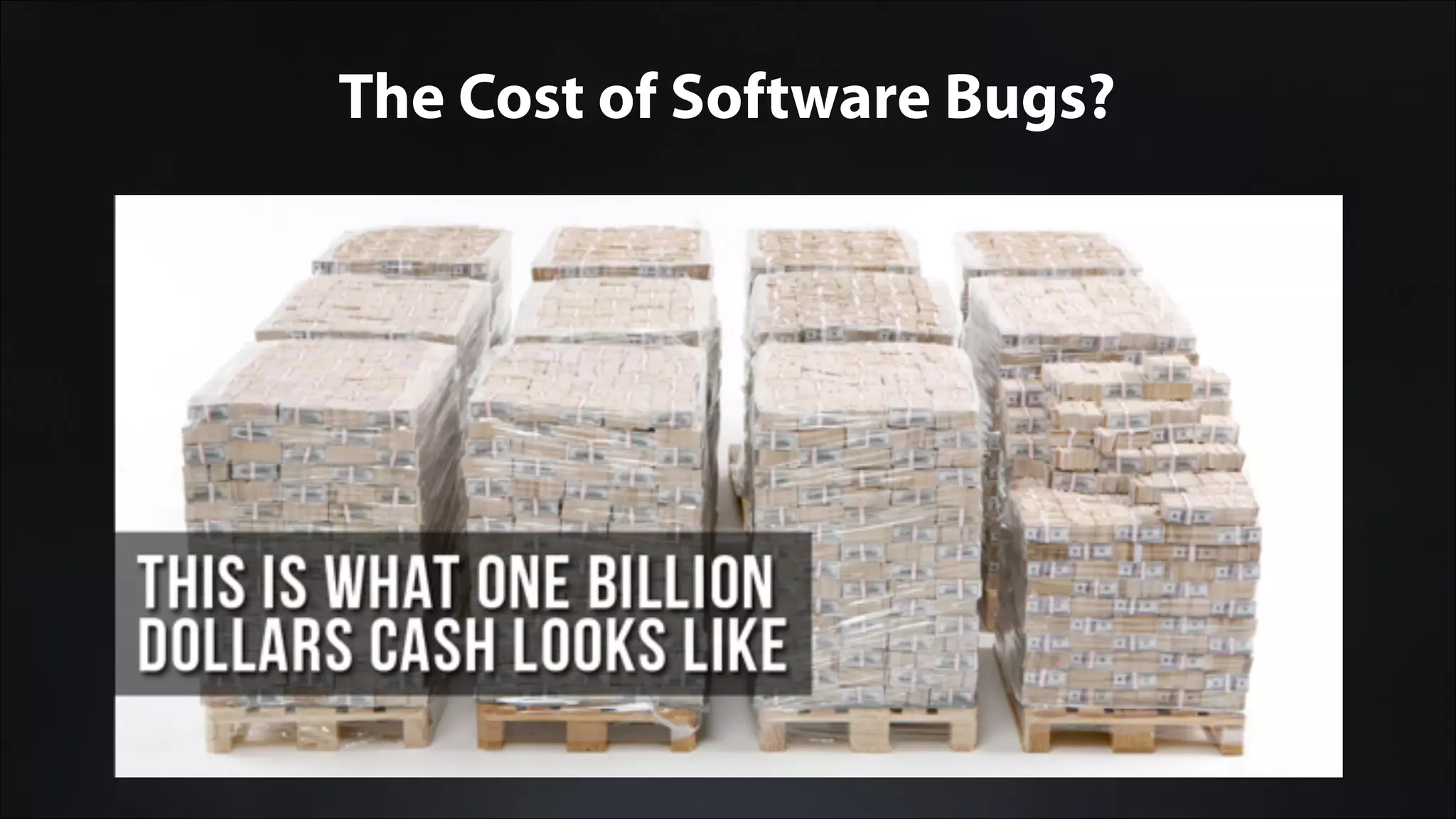 The Cost of Software Bugs?
 