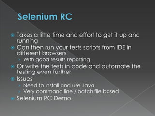 Automated Web Testing With Selenium | PPTX