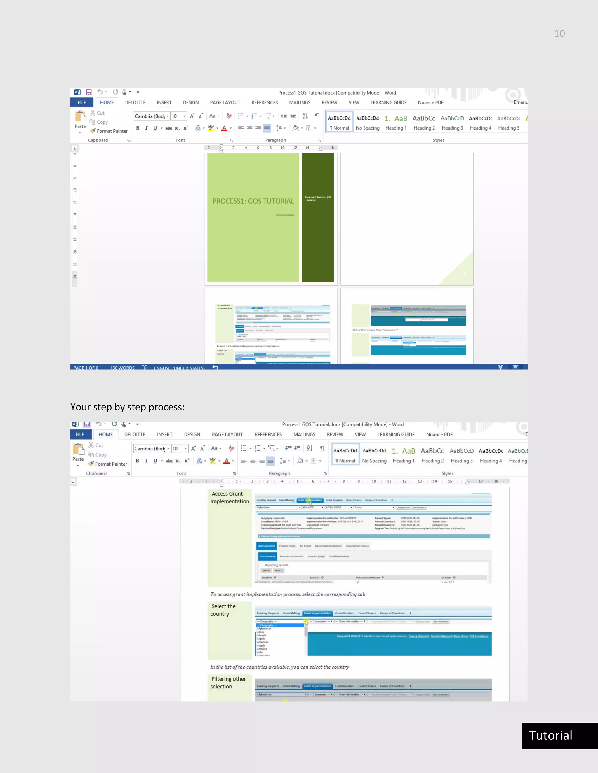 10
Tutorial
Your step by step process:
 