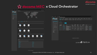 x Cloud Orchestrator
Copyright © 2024 DOCOMO Innovations, Inc. All Rights Reserved. 15
 