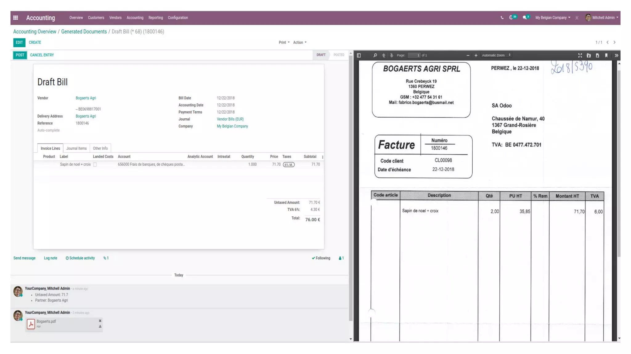 Odoo 13: Automate Invoices Creation