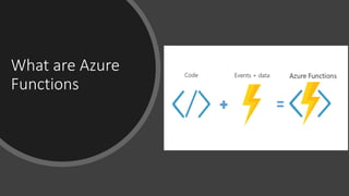 What are Azure
Functions
 