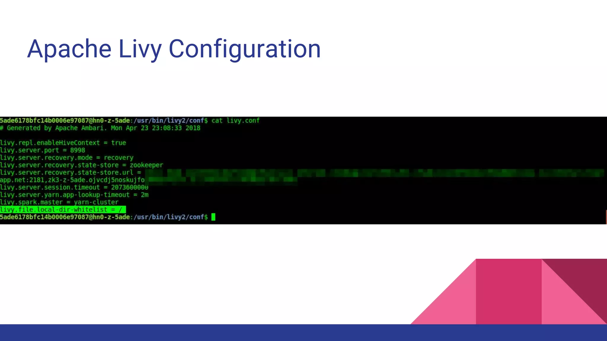Apache Livy Configuration
 