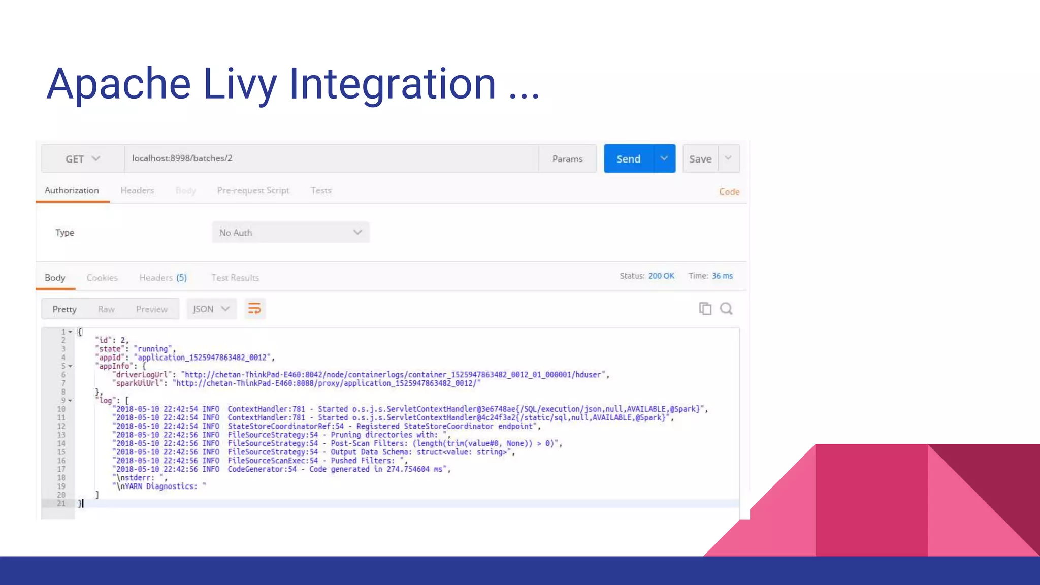 Apache Livy Integration ...
 
