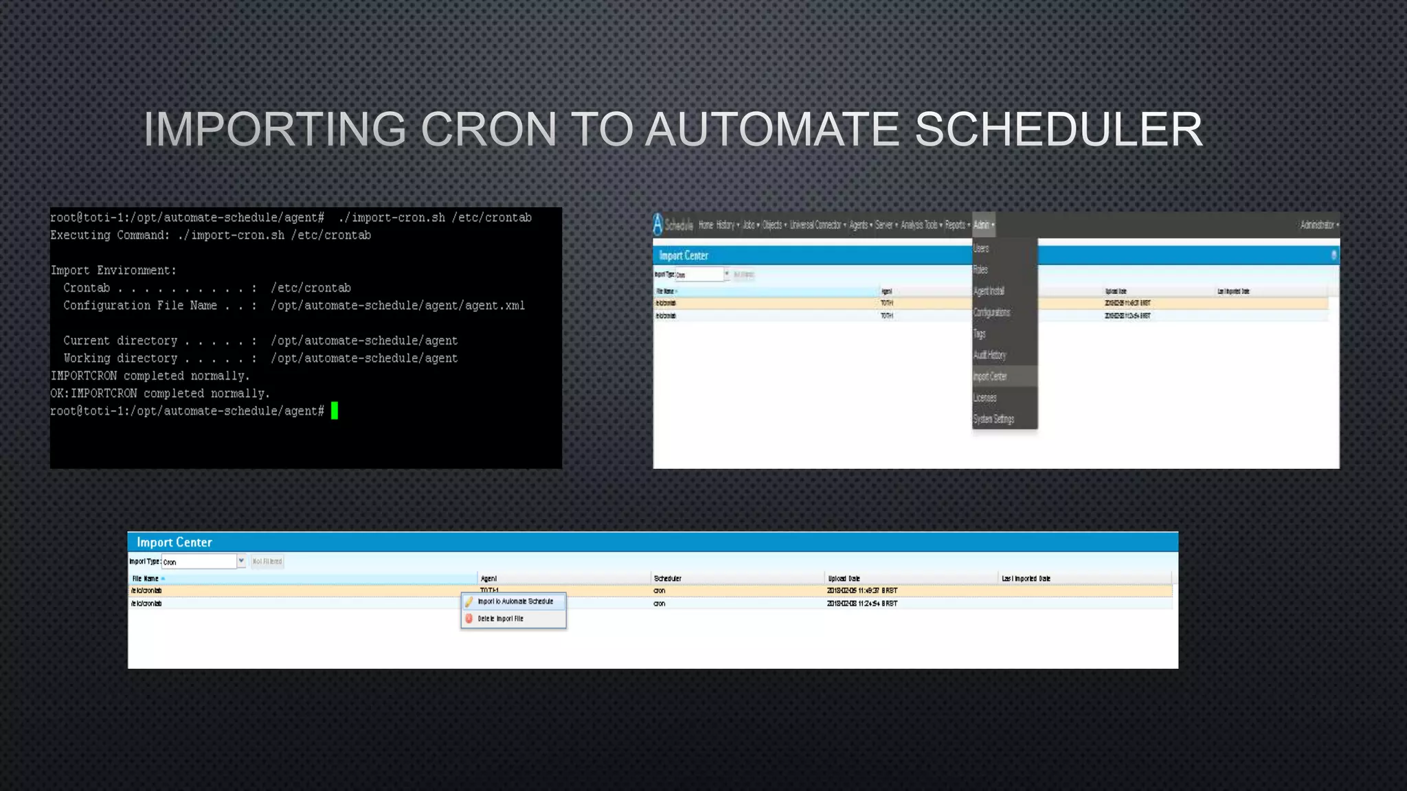 Automate schedule