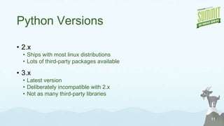 Need an agile process to accommodate changing requirementsAPIs for scripting(that we avoid if possible)The user interfaceCan do anything a user can doReporting tasks are relatively easy (particularly when xml is available)Actions are relatively hard (and prone to breakage)Capture browser traffic with livehttpheaders, firebug, etcForm token checking can be an obstacleXML-RPC and SOAPRelatively low-level interfaceMany actions availableRelatively complex to use8
