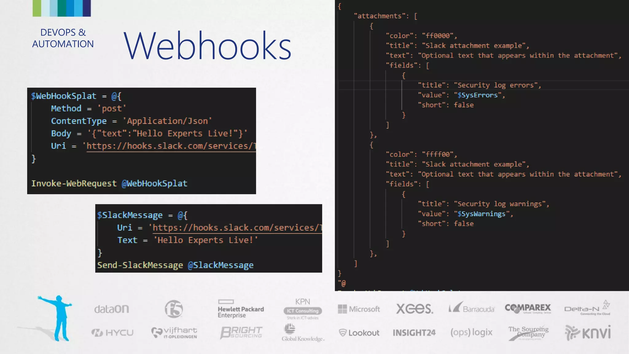 DEVOPS &
AUTOMATION
Webhooks
 
