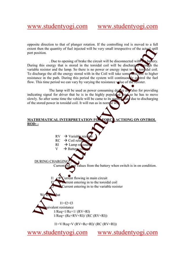 Automatic Speed Control System Paper Presentation