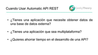 Automatic API REST Droidcon | PPTX